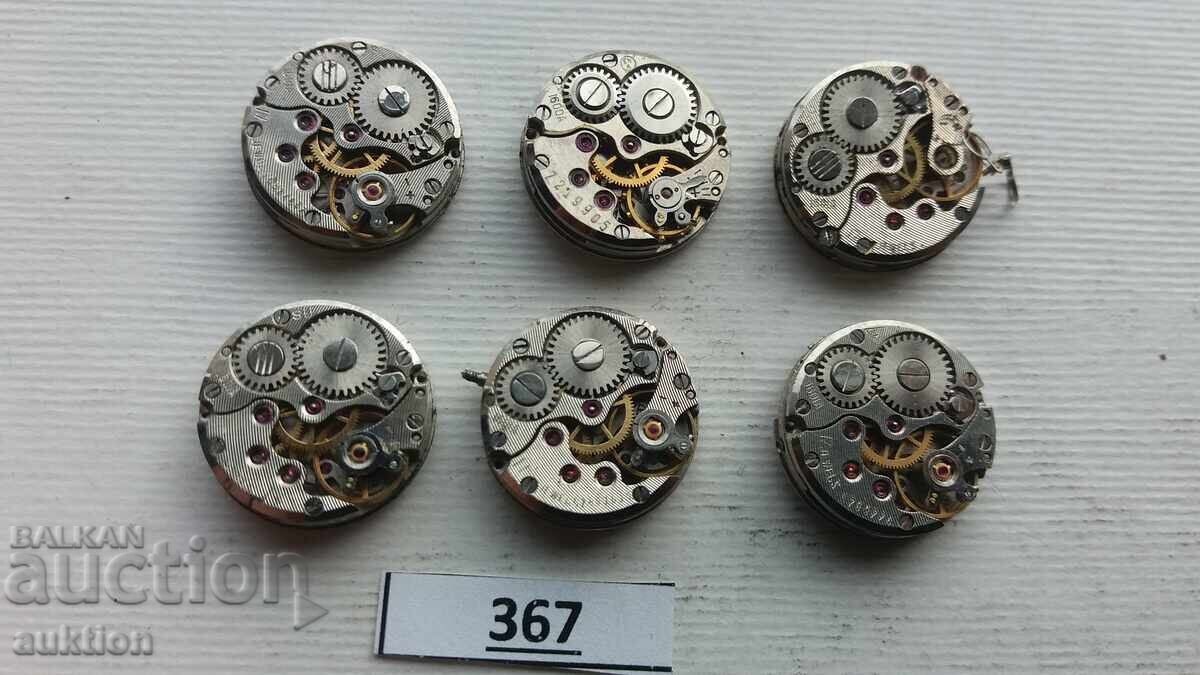 CEAS CEAIKA - 6 BUCĂȚI MECANISME PENTRU CEASURI - 7