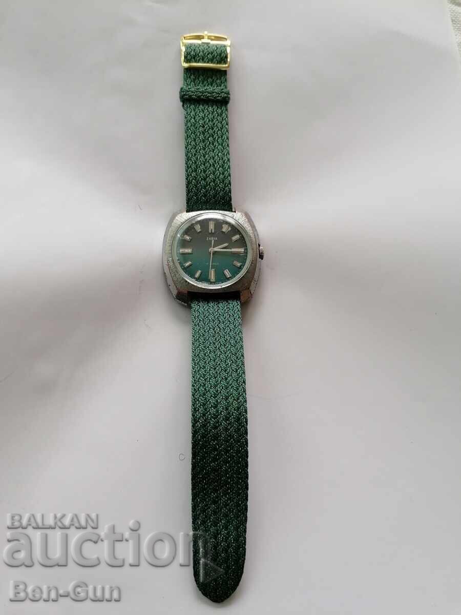 Ceas mecanic, sovietic, de mână "Zaria" - 6