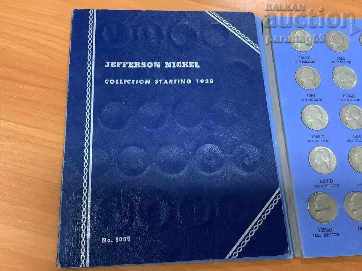 Colecție de monede SUA cu chipul lui Jefferson din 1938, 65 BUCĂȚI cu preț € 60.00 | 117.35 BGN