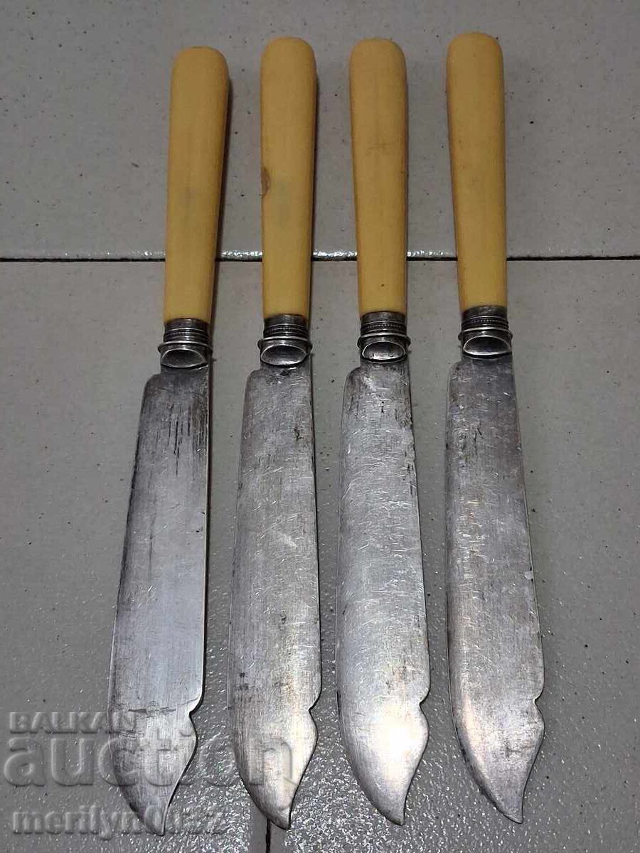 Delivery of Old luxury knives, 4 pieces, knife with a blade, early 20th century