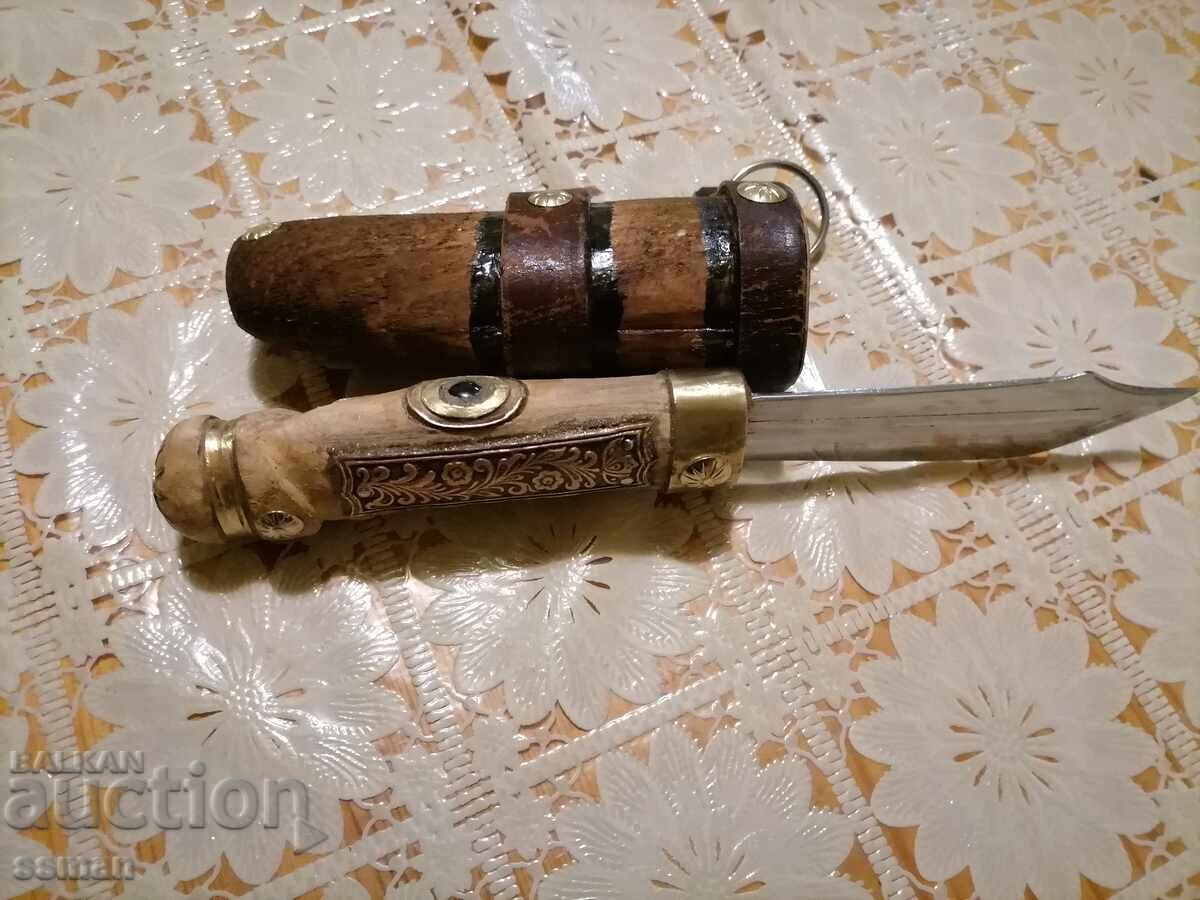 Cuțit de vânătoare vechi, unicat, spinel, turmalină - 5