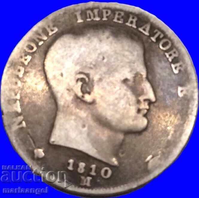 Licitație Napoleon 1 lira 1810 Italia argint