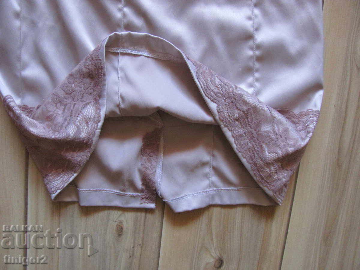 Delivery of Women's Satin Dress with Lace