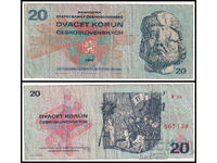 ❤️ ⭐ Cehoslovacia 1970 20 coroane ⭐ ❤️