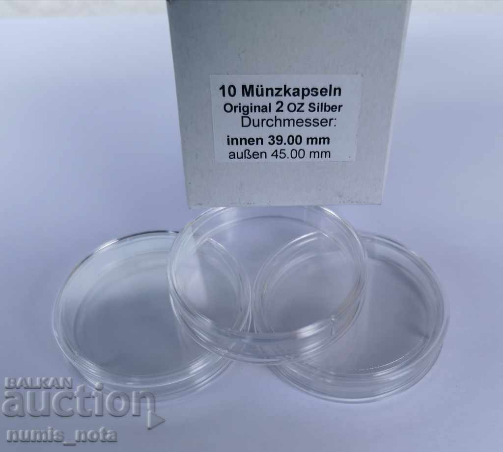 Capsule pentru 2 uncii de monedă - LINDNER Capsule pentru 2 uncii de monedă - LINDNER