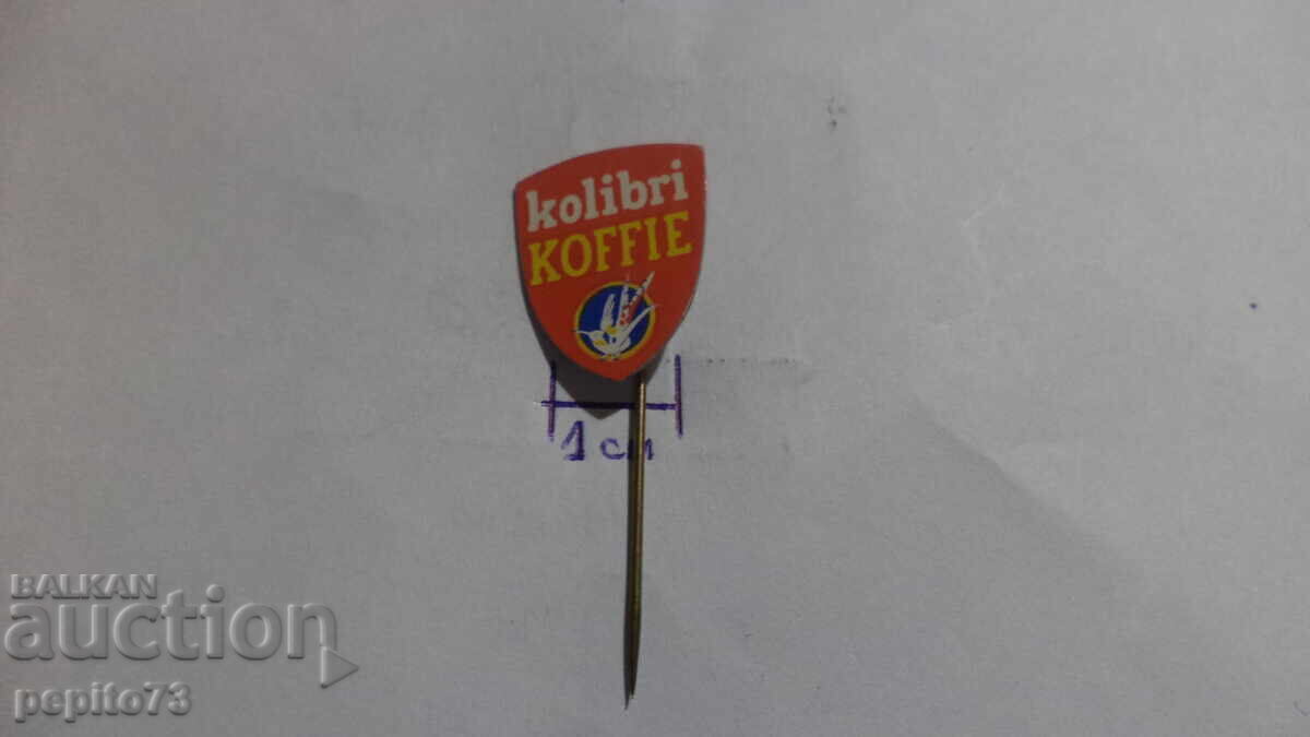 Licitație Emblemă publicitară kolibri Koffie, marcă de cafea Licitație Emblemă publicitară kolibri Koffie, marcă de cafea