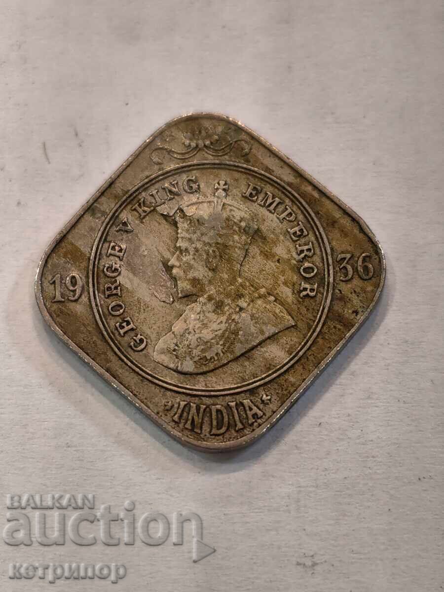 2 Monede India Britanică 1936 nichel cu preț € 12.00 | 23.47 BGN