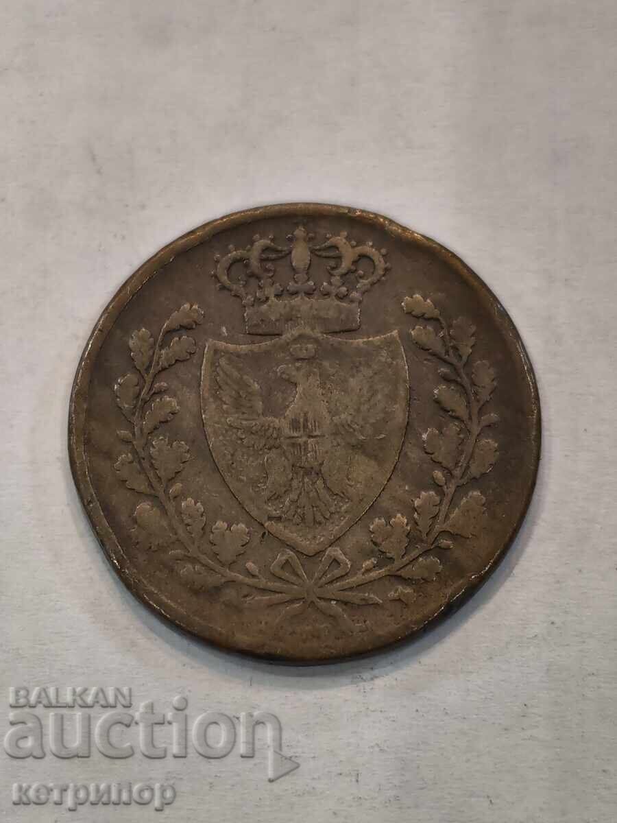 5 centesimi Sardinia 1826 g cupru cu preț € 10.00 | 19.56 BGN