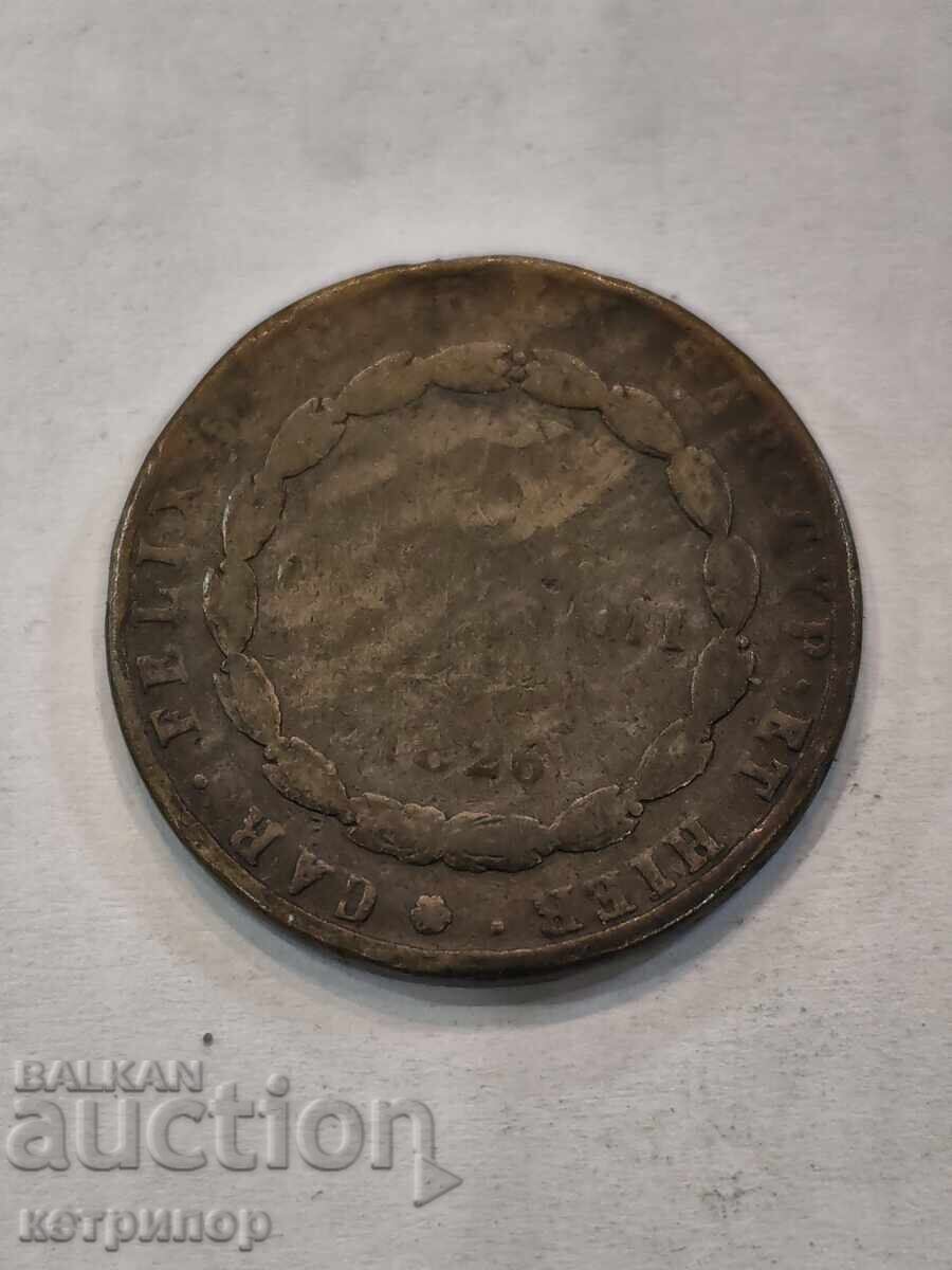 5 centesimi Sardinia 1826 g cupru