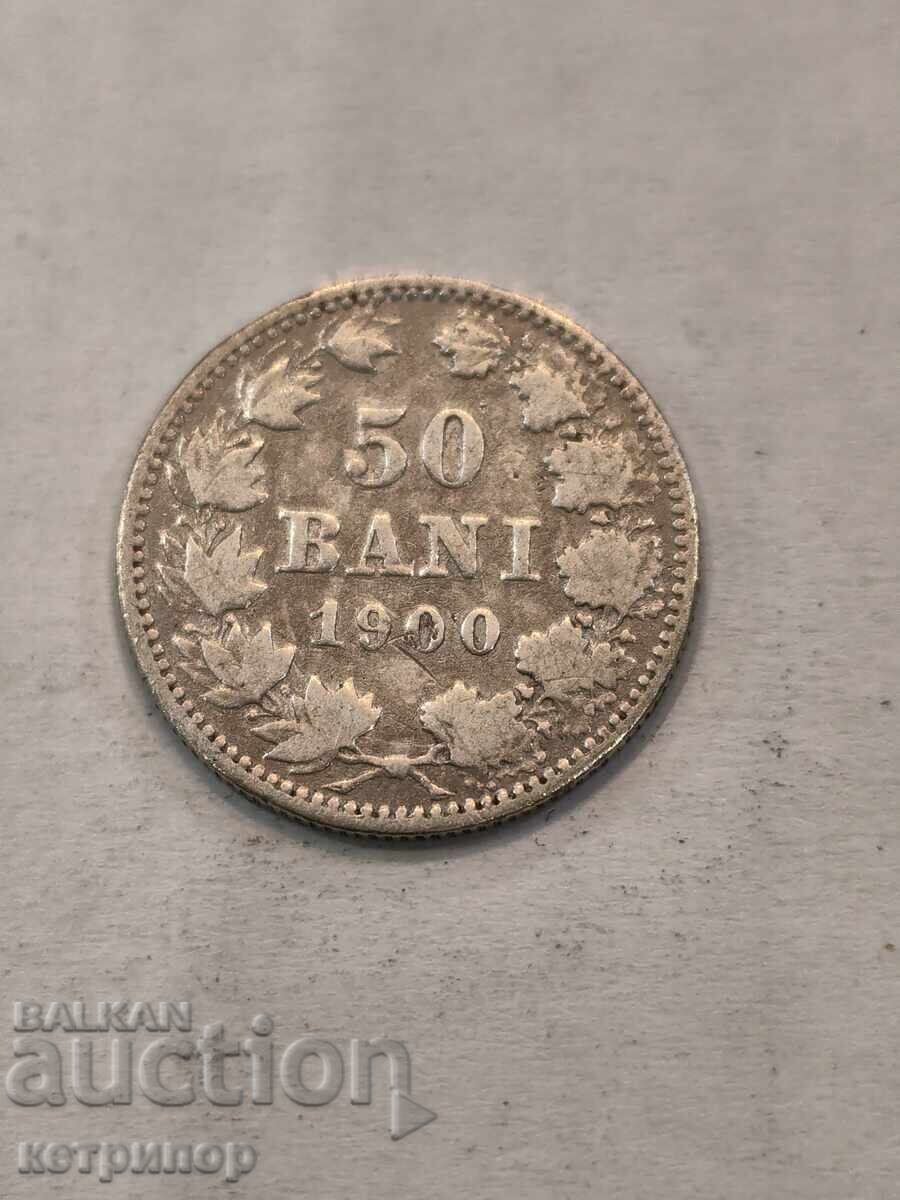 50 bani Rumynia 1900 g srebyrna