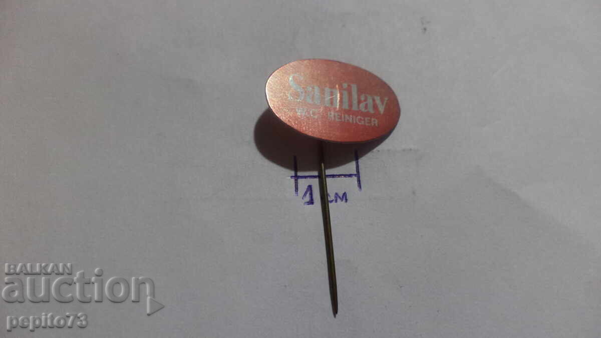 Аукцион Значка рекламна Sanilav,марка препарати