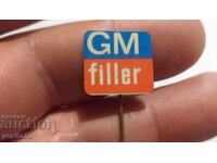 Siglă publicitară GM filler, marcă auto