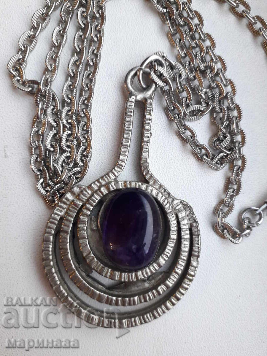 COLIER DESIGNER. ZINC, AMETIST COLIER DESIGNER. ZINC, AMETIST
