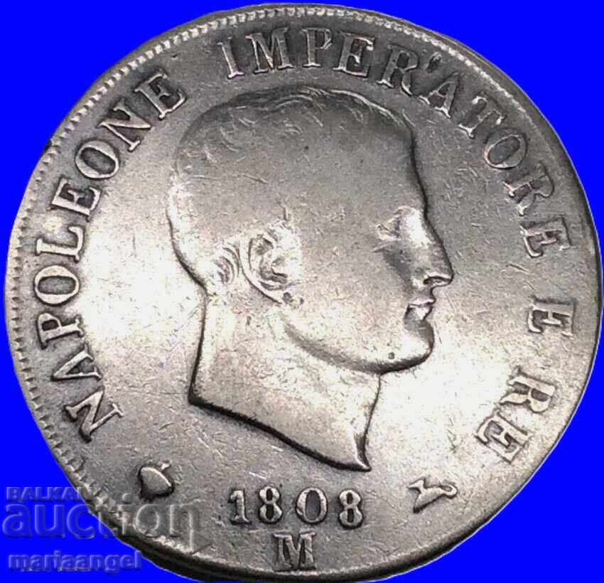 5 lire 1808 Italia Napoleon M - argint Milano - 7