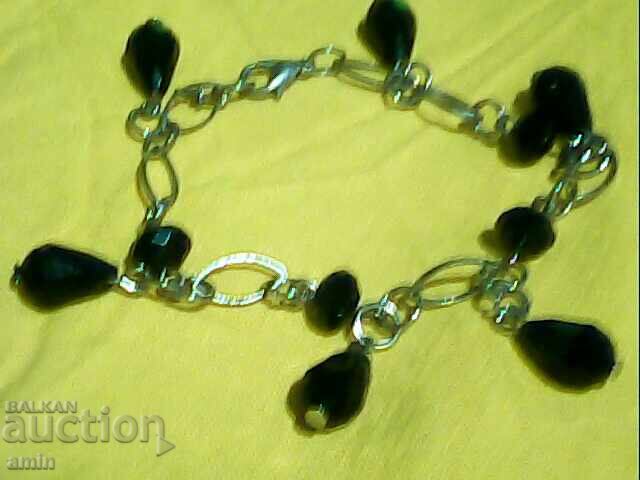 Аукцион красив комплект сес кристали перли порцолен,,, Аукцион красив комплект сес кристали перли порцолен,,,