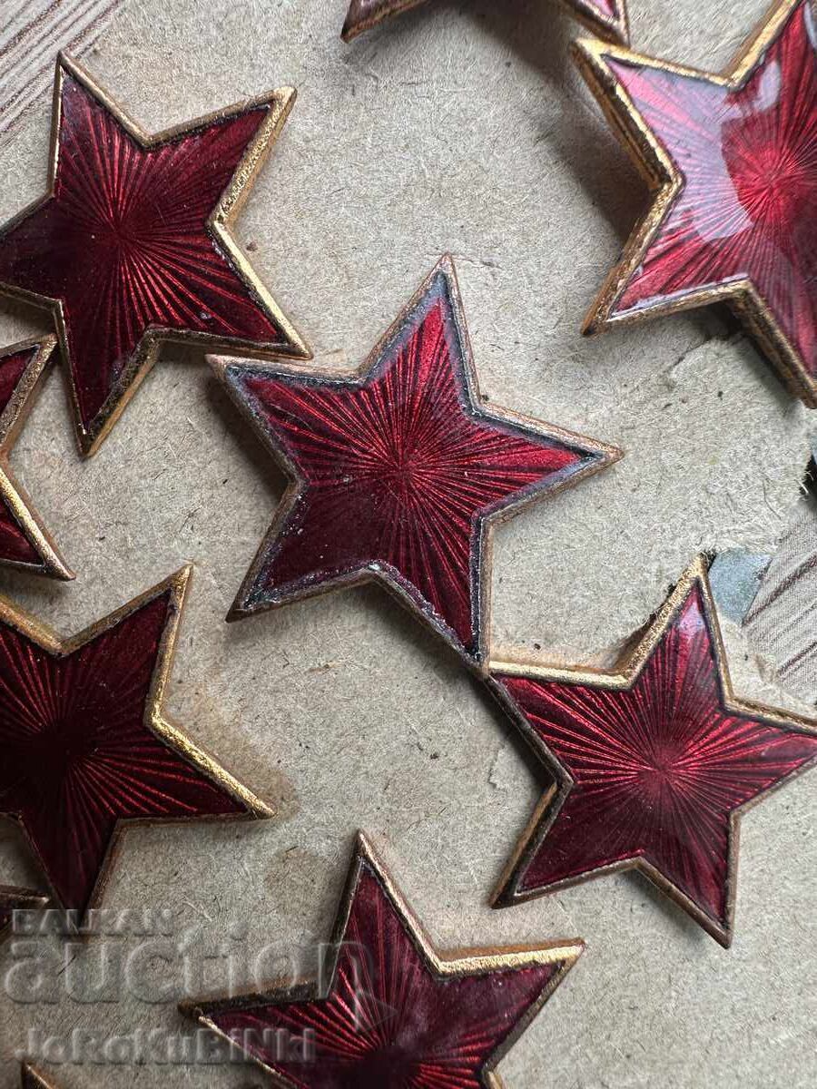 Delivery of Lot of Old Enamel Five-Pointed Stars from 1939 - 12 pieces