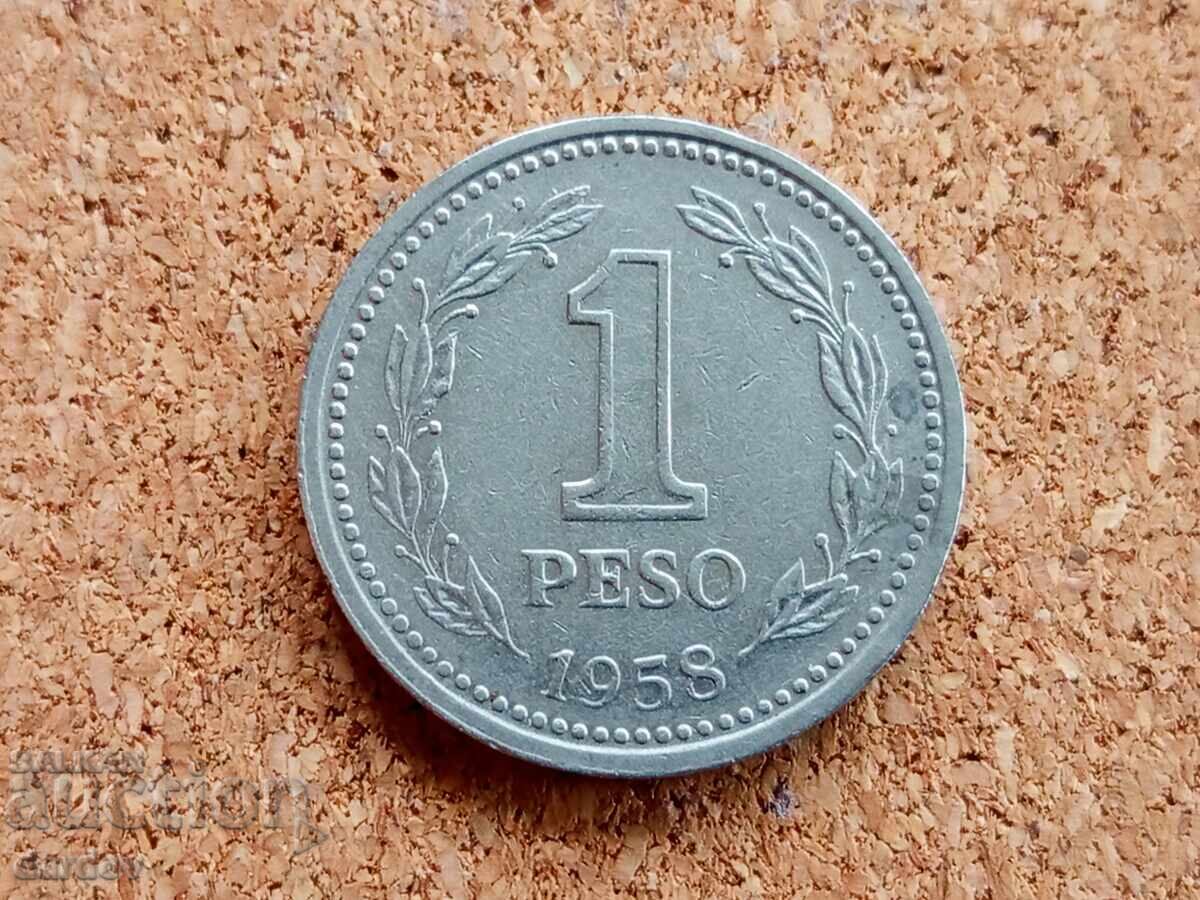 Argentina 1 Peso, 1958