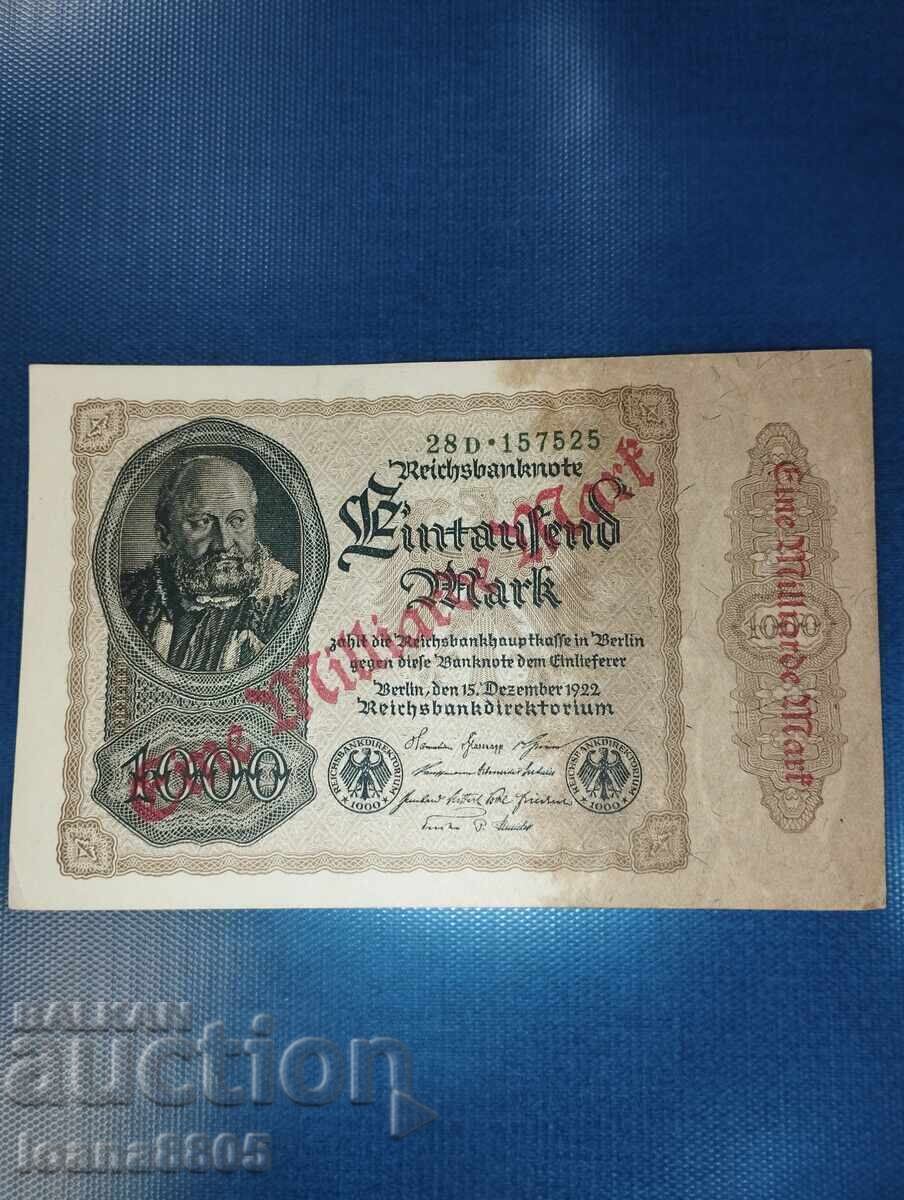 Germania 1 miliard mărci 1923