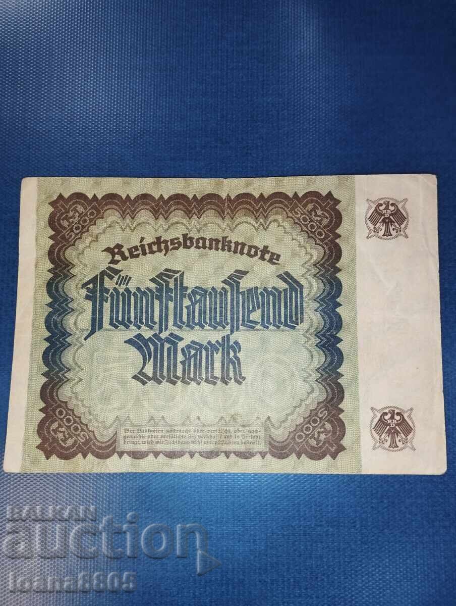 Germania 5000 mărci 1922 cu preț € 2.00 | 3.91 BGN