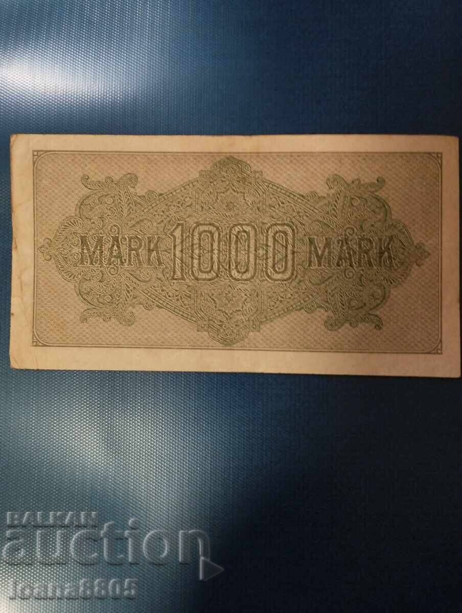 Germania 1000 mărci 1922 cu preț € 1.00 | 1.96 BGN