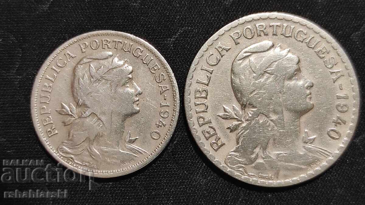 Monede Portugalia 2 buc., 1940 cu preț € 2.00 | 3.91 BGN
