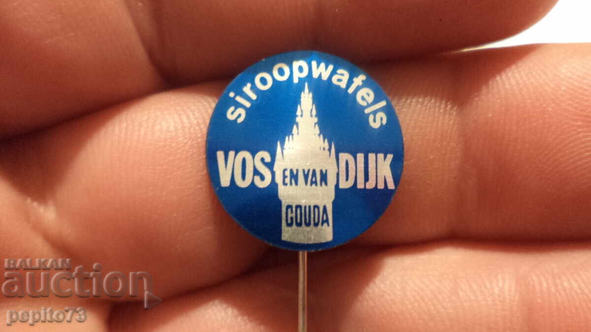 Znachka reklamna ,Vosen Vandijk ,marka vafli