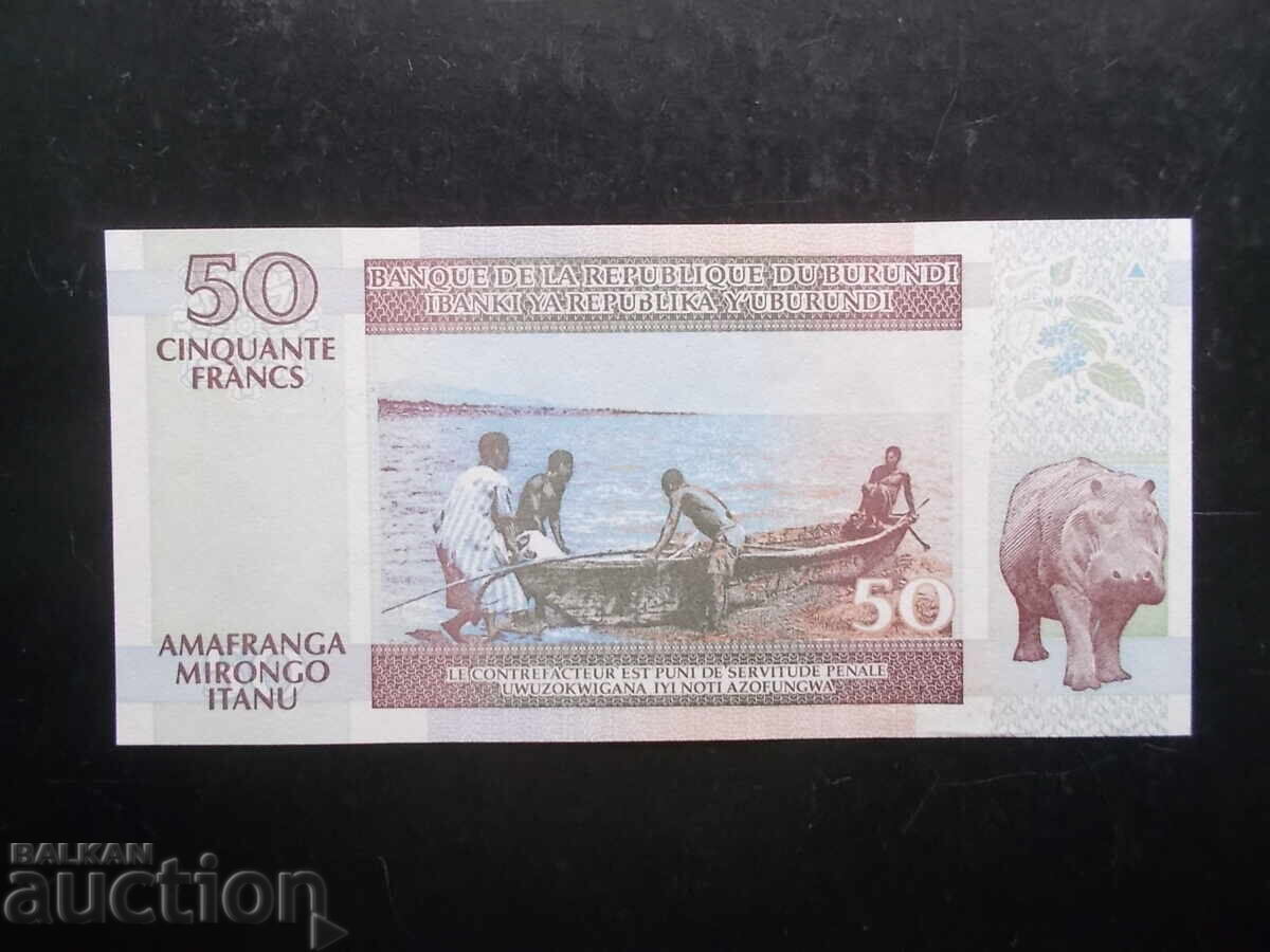 БУРУНДИ , 50 франка , 2001 , UNC с цена € 1.99 | 3.89 лв.