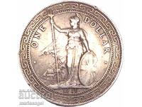 KHονγκ Κονγκ 1 Δολάριο 1911 Εμπορικό Δολάριο Ηνωμένο Βασίλειο ασήμι