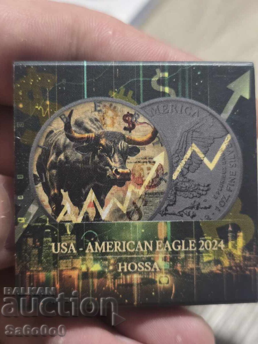 Аукцион American Silver Eagle "Hossa Bull Market" от 2024 г.