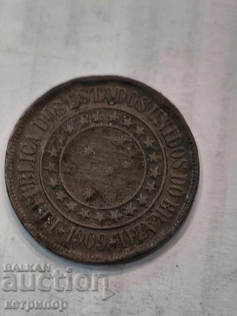 40 bani Brazilia 1909, cupru cu preț € 19.00 | 37.16 BGN
