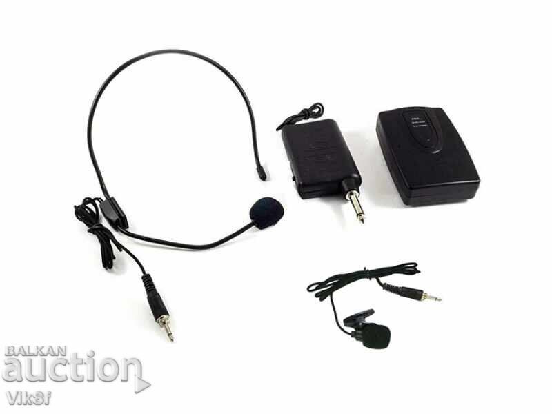 Auction  System with receiver and transmitter, 1 headset/lapel microphone