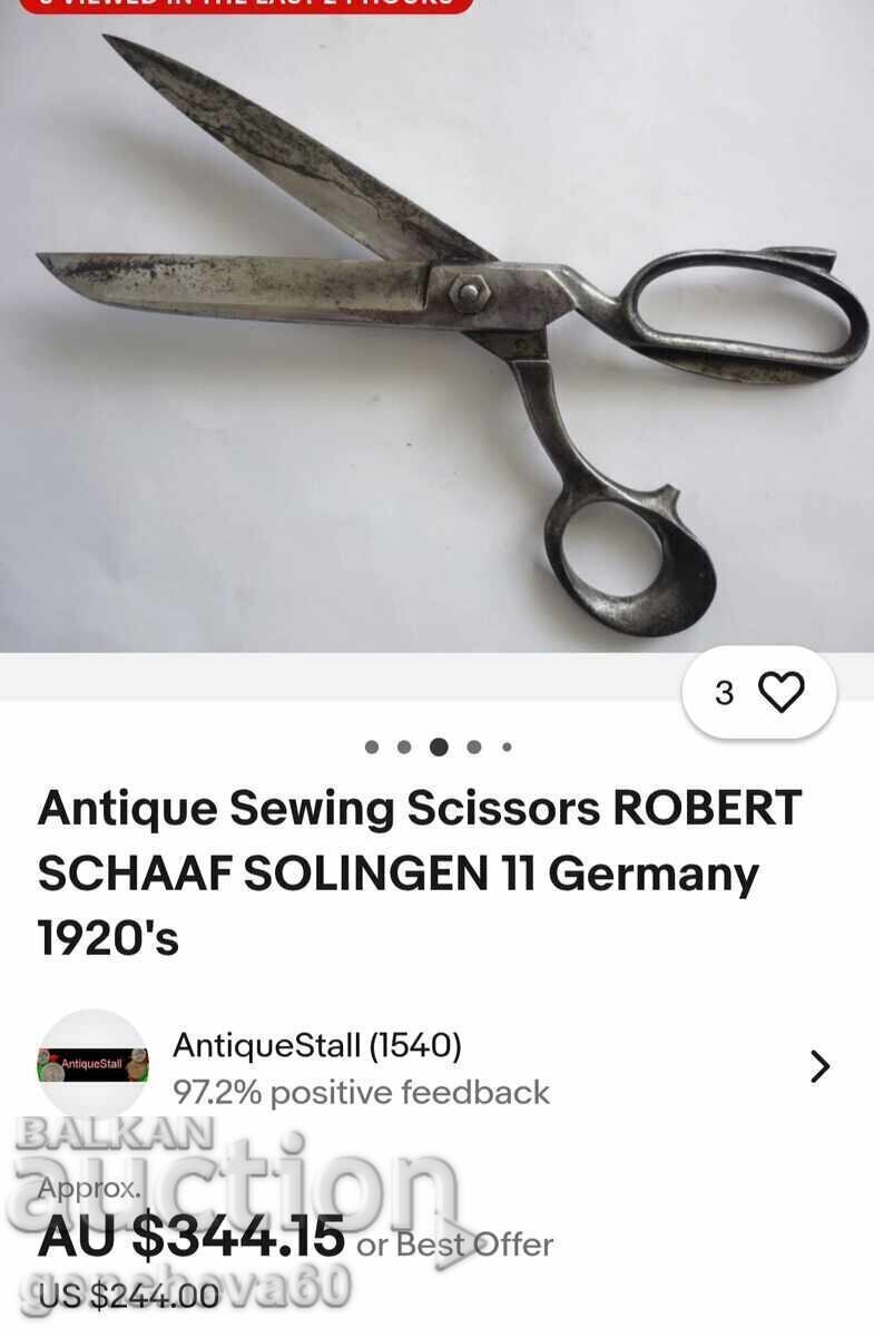 Old large SOLINGEN scissors - ROBERT•SCHAAF - 5