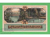 (¯`'•.¸NOTGELD (гр. Friedrichsbrunn) 1921 UNC  -25 пфенига