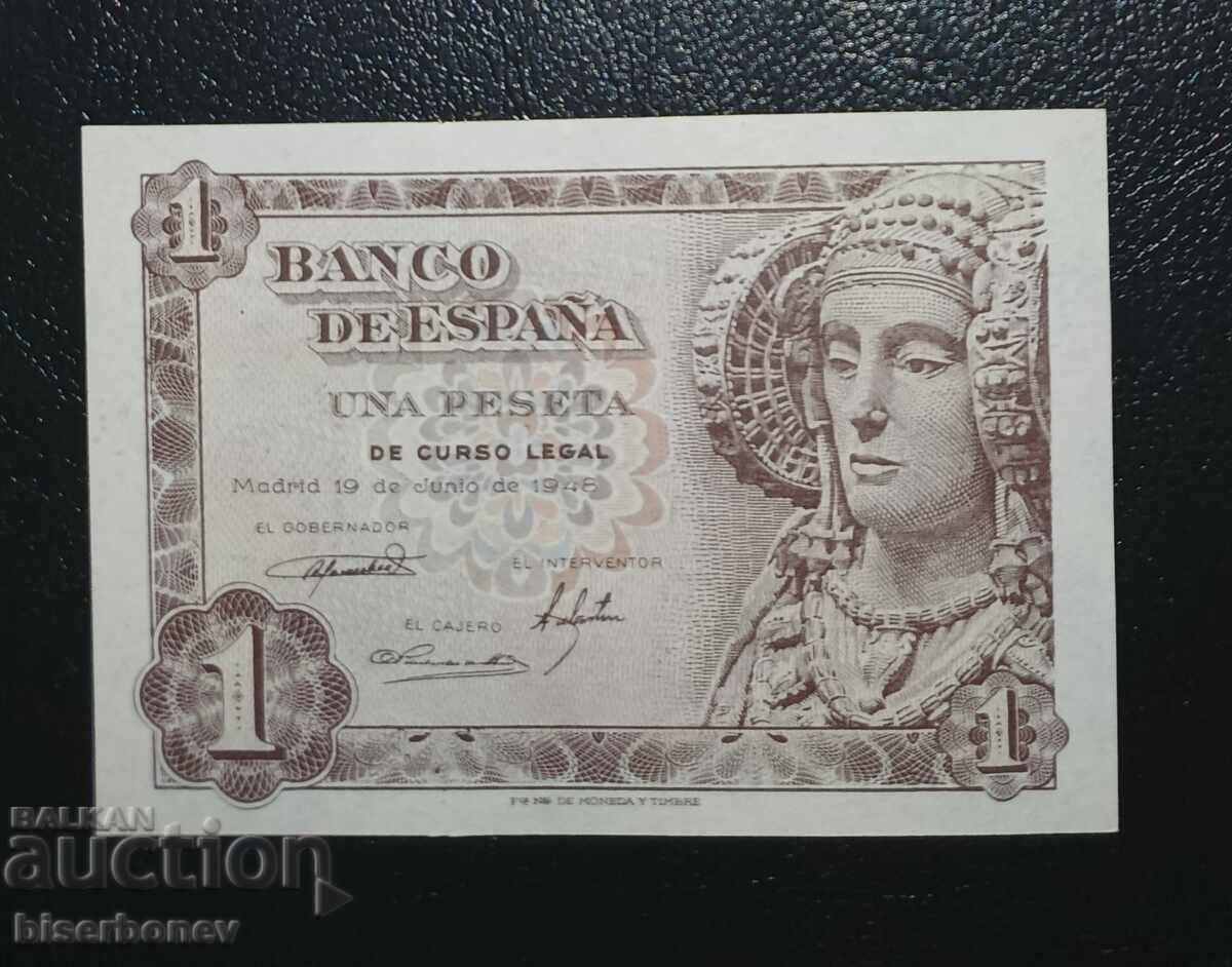 Spania, Ispaniya, 1 pesetă 1948, UNC Spania, Ispaniya, 1 pesetă 1948, UNC