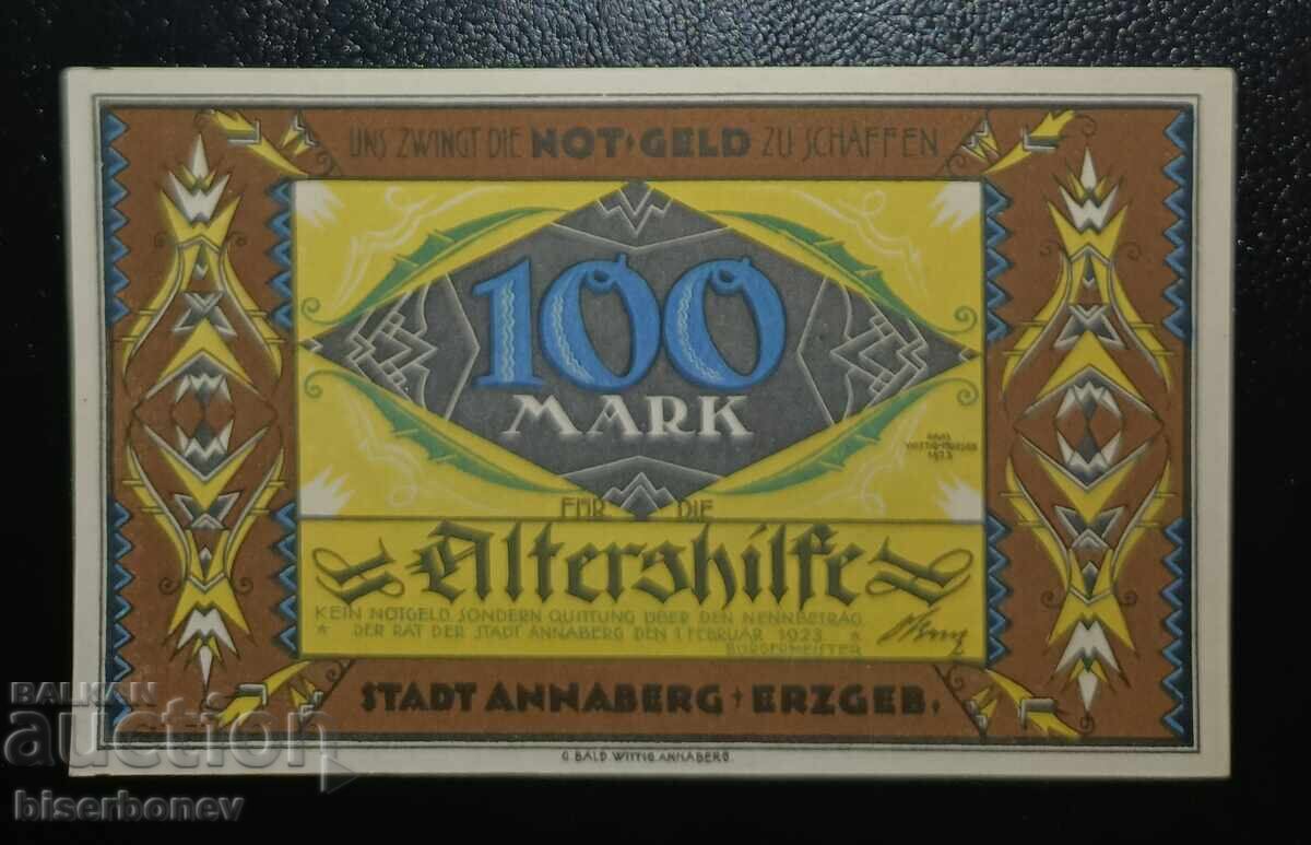 Germany , Германия / Аннаберг, 100 марки 1923 г, UNC