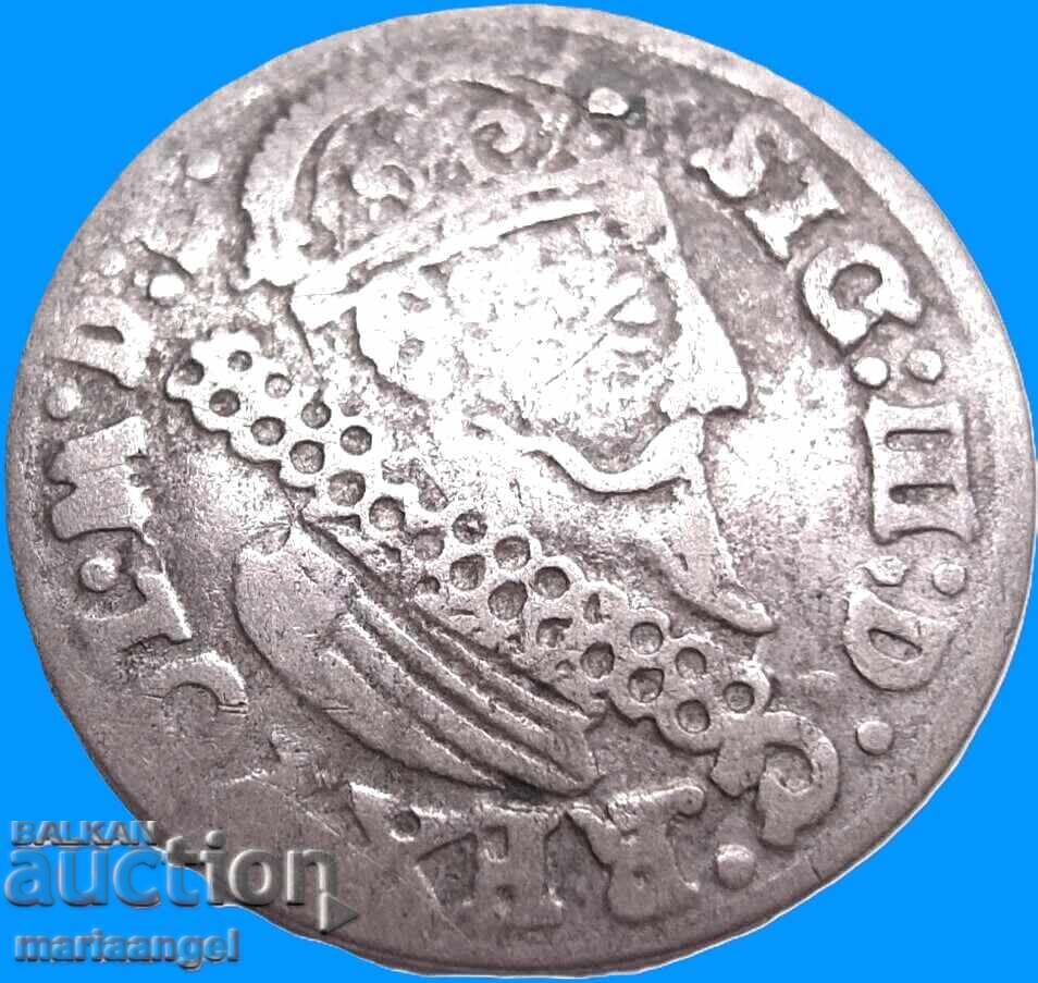 Livrarea Polonia 3 groszy (troica) 1624 Sigismund al III-lea argint - rar