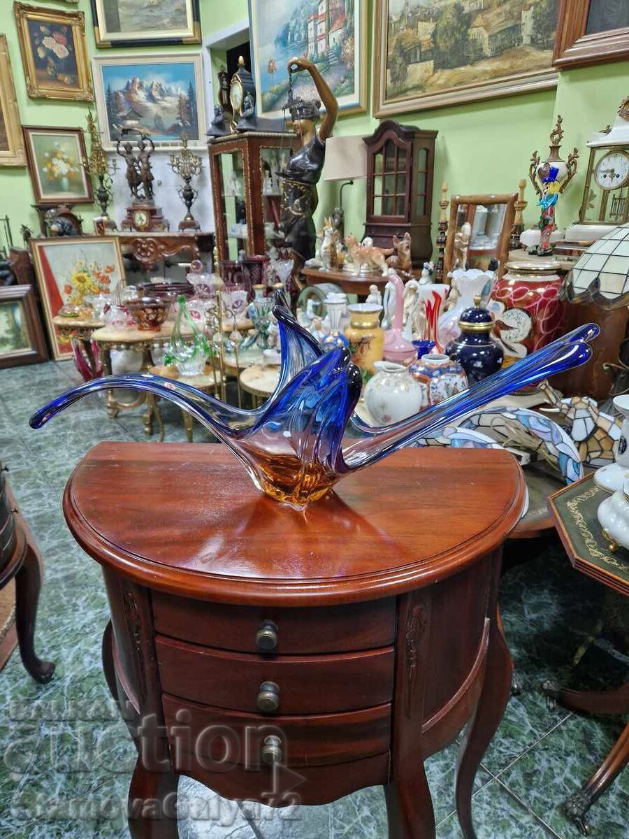 Licitație Cupă fructieră Murano italiană mare, unică