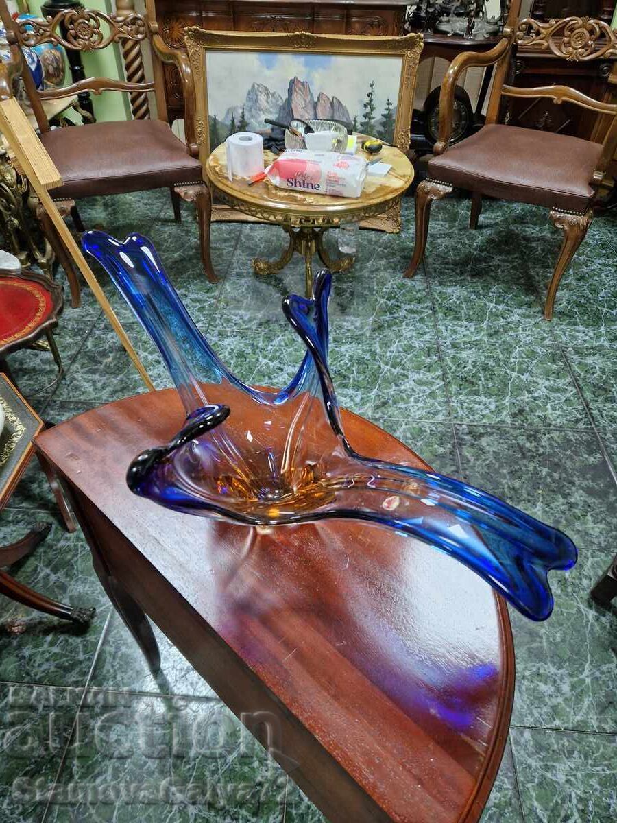 Cupă fructieră Murano italiană mare, unică - 6