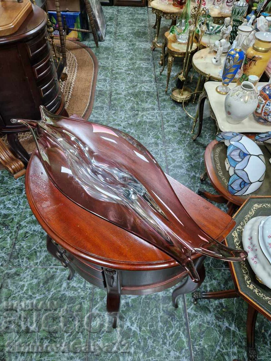 Μεγάλη ιταλική κρυστάλλινη φρουτιέρα Murano
