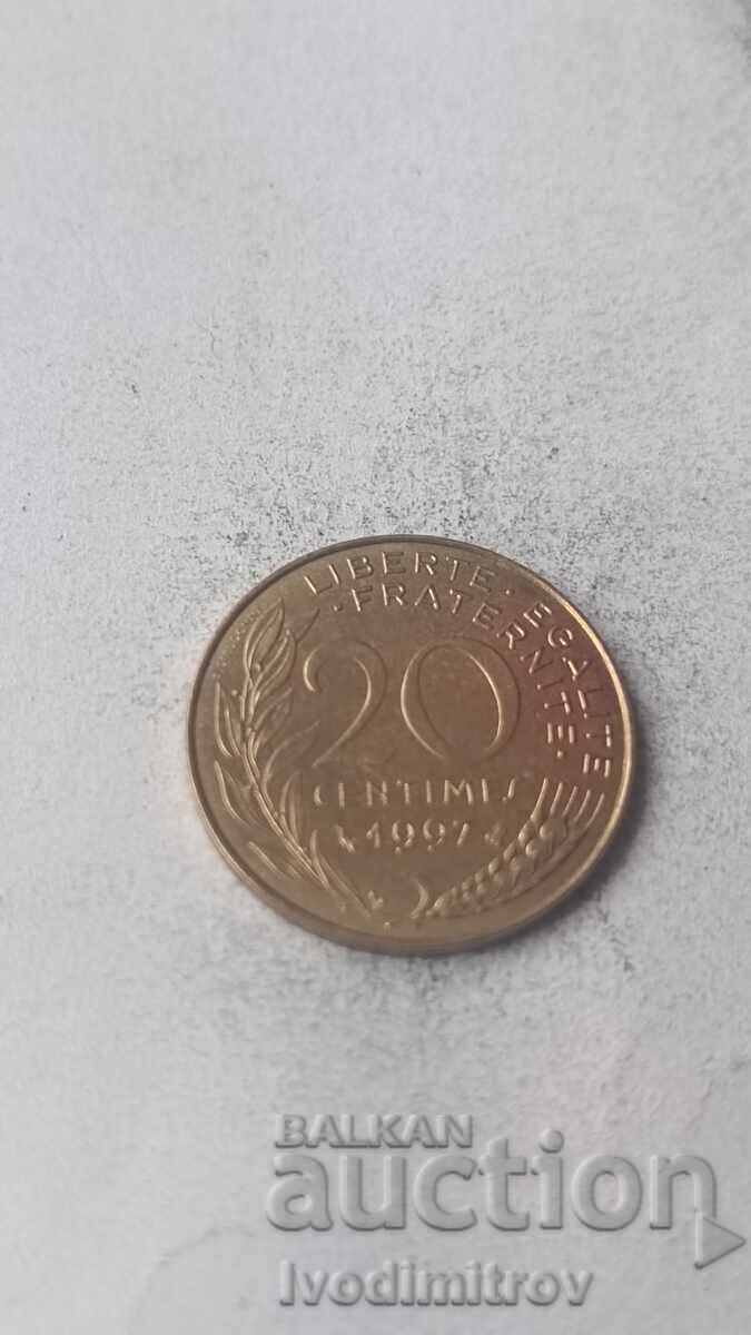 Franța 20 centime 1997