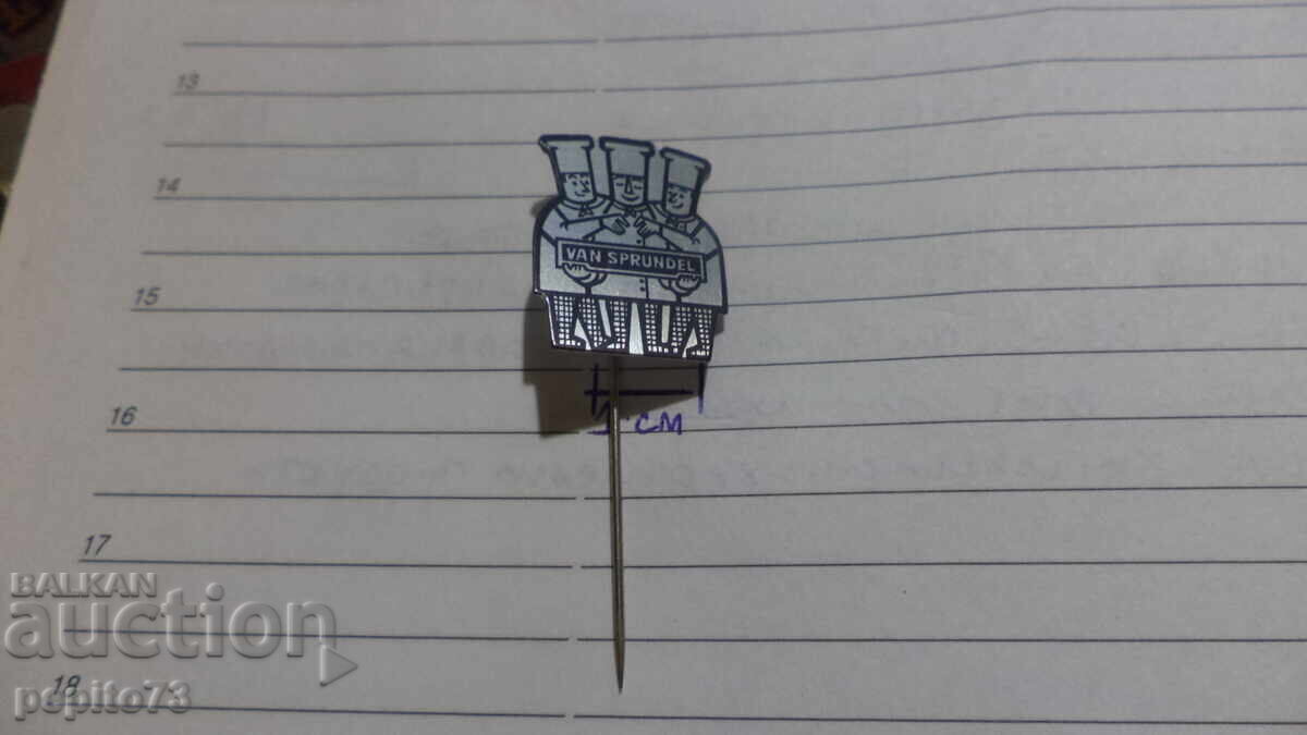 Znachka reklamă, Van Sprundel, marcă de biscuiți și dulciuri cu preț € 1.00 | 1.96 BGN