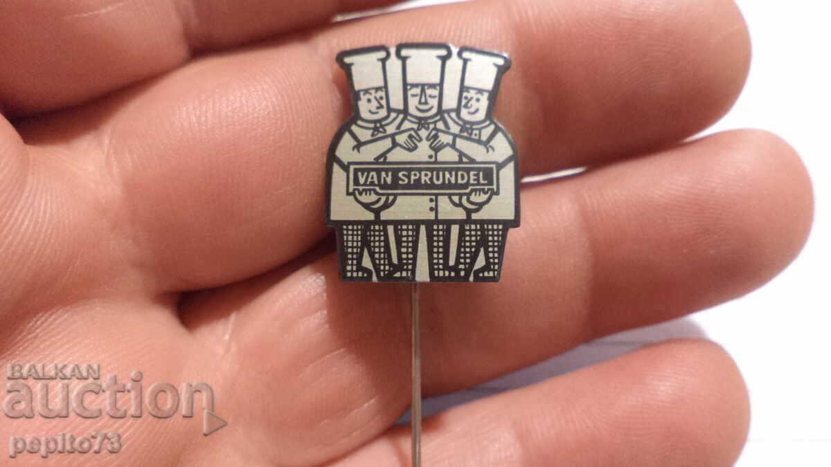 Znachka reklamă, Van Sprundel, marcă de biscuiți și dulciuri