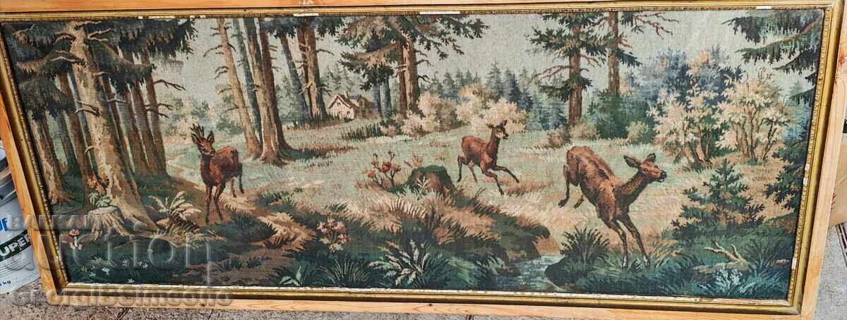 Licitație Goblen cu cerbi, dimensiune 170x70cm