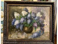 Деница Гарелова картина 60/50 рамка масло “Люляков аромат”