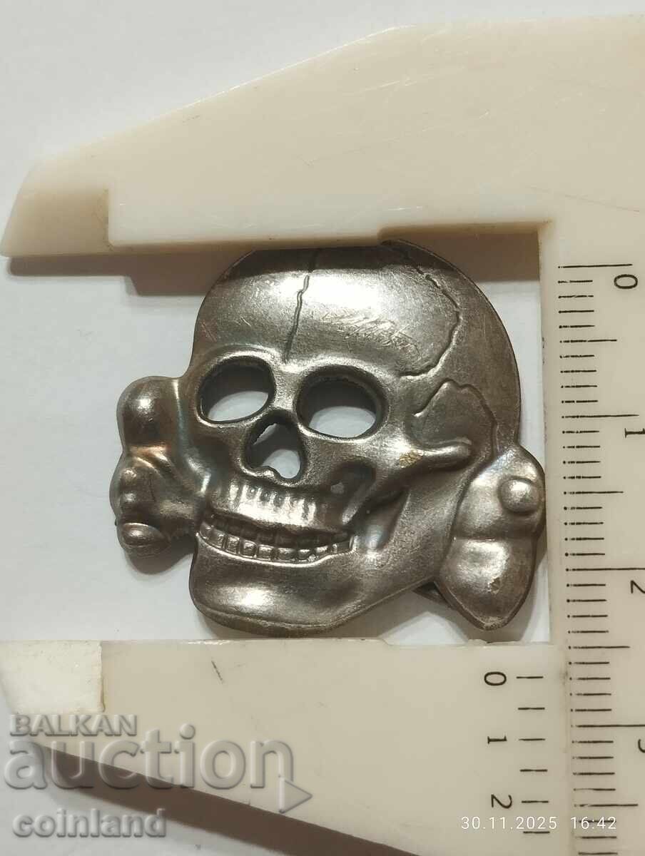Германска Нацистка значка SS Totenkopf  РЕПЛИКА РЕПРОДУКЦИЯ - 5