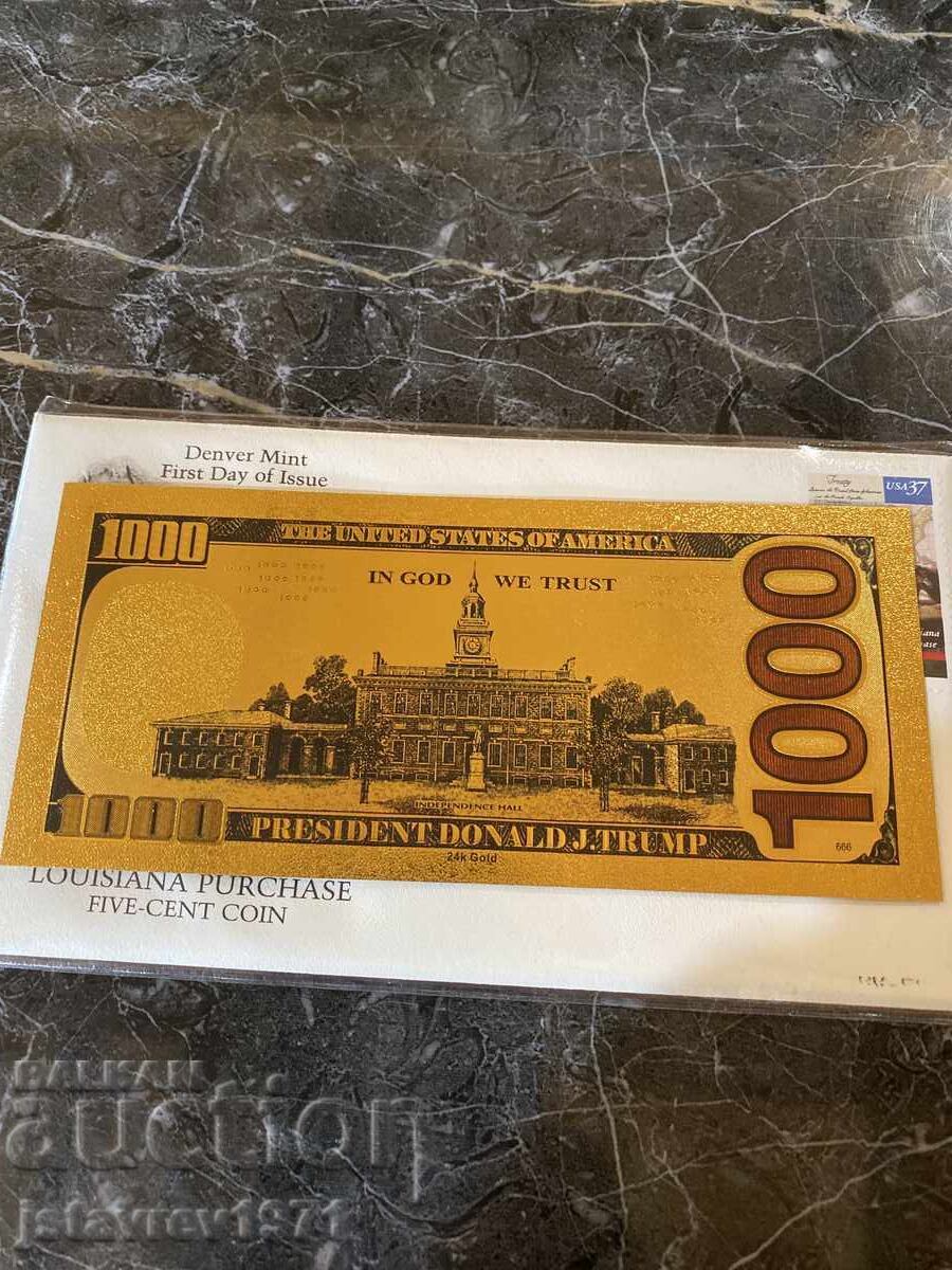 1000 $ Donald Trump cu preț € 8.00 | 15.65 BGN