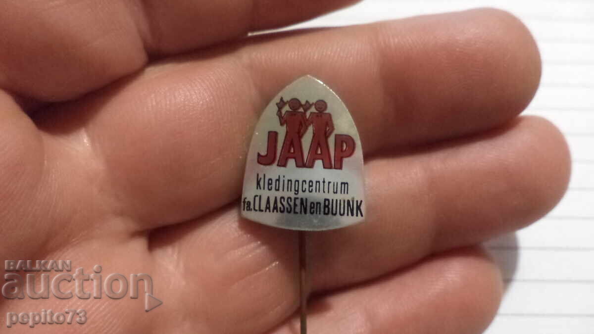Insigna publicitară, Jaap, marcă de haine