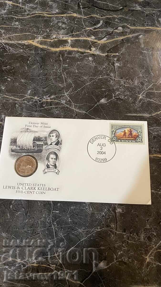 Plic de colecție cu monedă