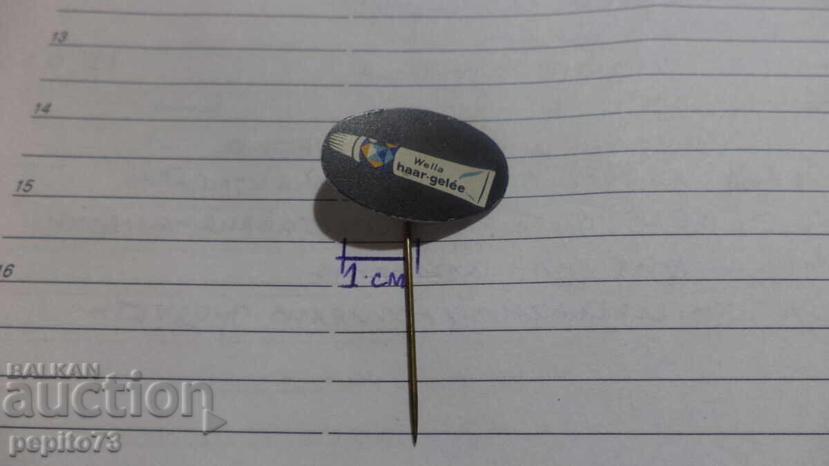 Insigna publicitară Wella, marcă de gel de păr cu preț € 1.00 | 1.96 BGN
