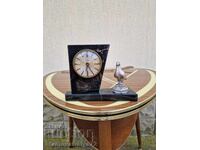 Rare Unique Antique German Lord Desk Clock
